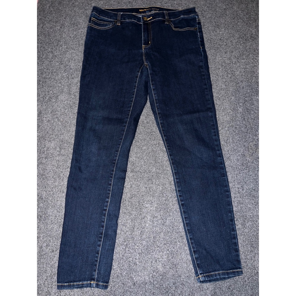 Michael Kors Womens Skinny Jeans Dark Wash Blue Denim Size 8 Pant